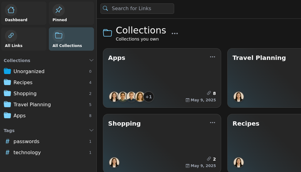Organize your Linkwarden bookmarks with Collections and Tags | Kwigly